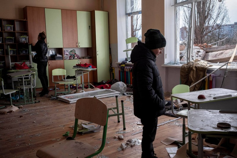 Co szósta szkoła wspierana przez UNICEF na Ukrainie została zniszczona.