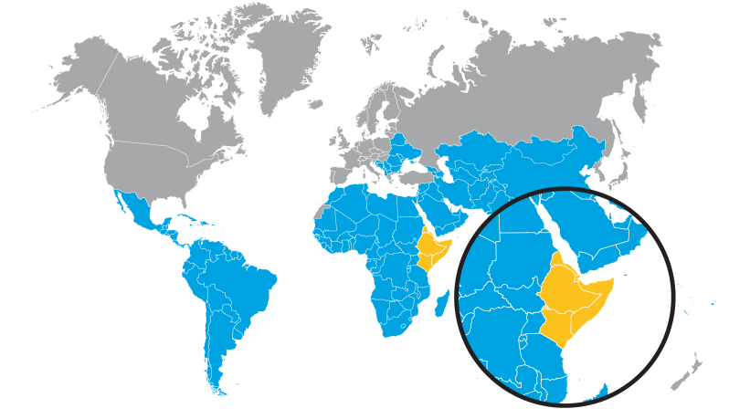 Róg Afryki - mapa