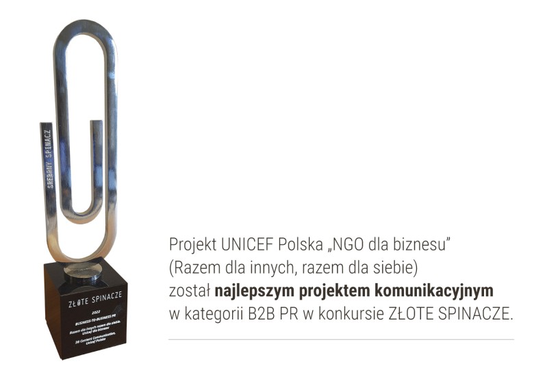 UNICEF Polska - Srebrny Spinacz 2022