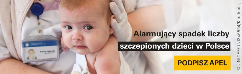 UNICEF Polska - Alarmujący spadek liczby szczepionych dzieci w Polsce
