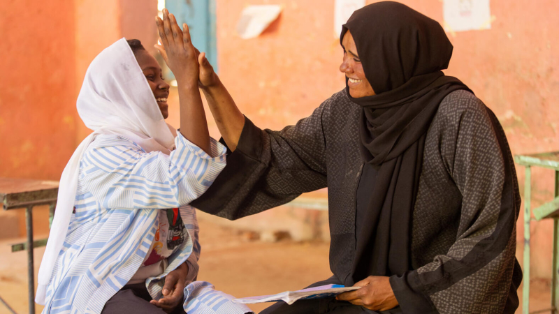 Walaa podczas spotkania z psychologiem