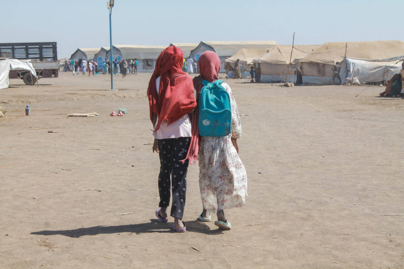 Dzieci w drodze na zajęcia - Sudan - przestrzenie przyjazne dzieciom UNICEF