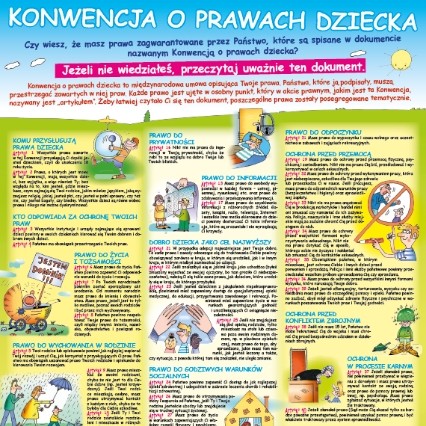 Plakat Konwencja o prawach dziecka