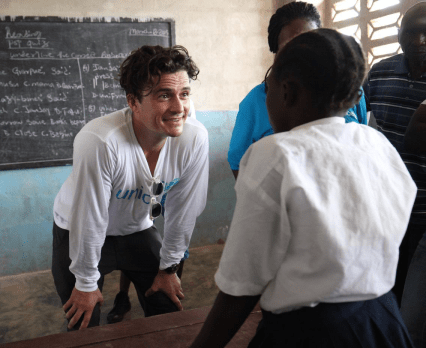 Orlando Bloom, Ambasador Dobrej Woli UNICEF z wizytą w Liberii